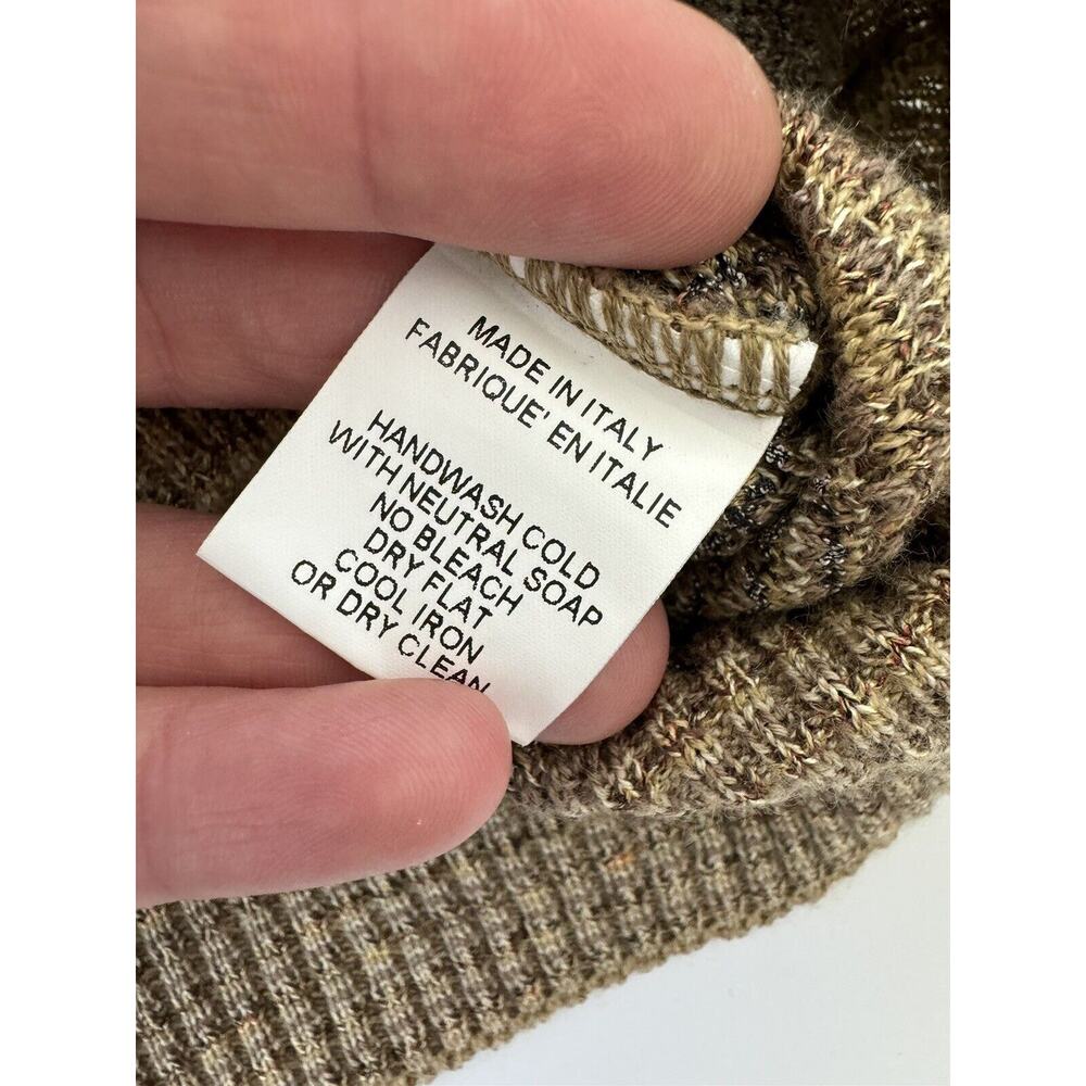 Vintage Mondo Di Marco Sweater Men's M/50 Made in Italy Sheer Knit Earthy Brown - Picture 9 of 12